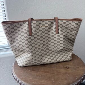 Michael Kors Brown and Cream Tote Bag